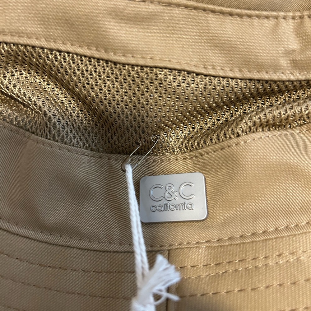 NWT C & C California Convertible Sun Hat with Silver Trim - Picture 2 of 6